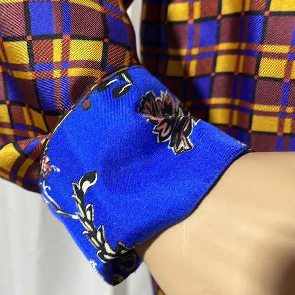 VINTAGE ZARA SILK BLOUSE WITH BEADED ACCENTS NWT M - Picture 5 of 14